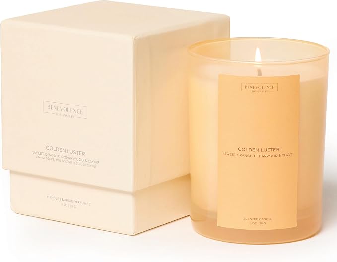 Orange, Cedarwood & Clove Scented Candle | 11oz, 60 Hour Burn | Natural Soy Wax by BenevolenceLA