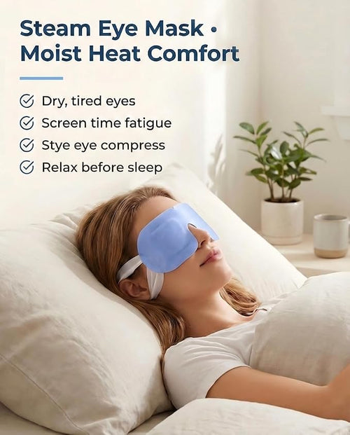 10 Packs Self Heating Steam Eye Mask: Warm Eye Compress - Image 2