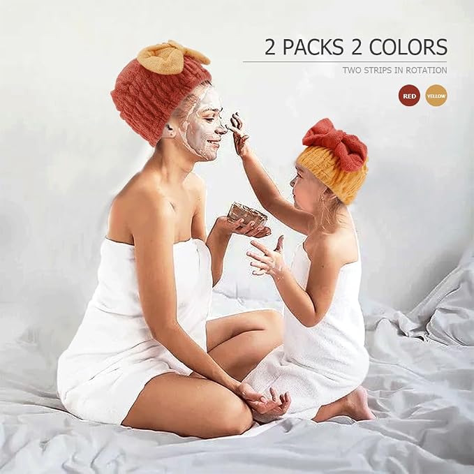 2Pcs Microfiber Hair Towel Wrap - Image 6