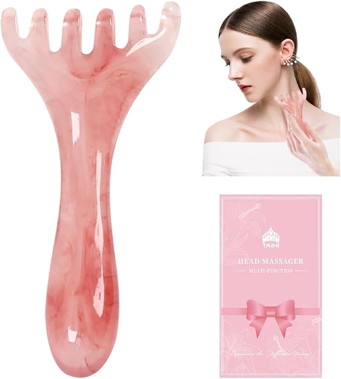 TAIHI Scalp Massager, Manual Head Massager Gua Sha Tool, Natural Resin Scalp by TAIHI
