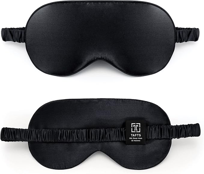 TAFTS Silk Sleep Mask - 22mm 100% Pure Mulberry 6A Silk & Blindfold by Tafts