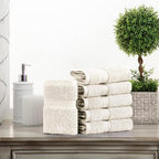Superior Egyptian Cotton Pile Face Towel/Washcloth Set of 6, Ultra Soft Luxury - Image 2