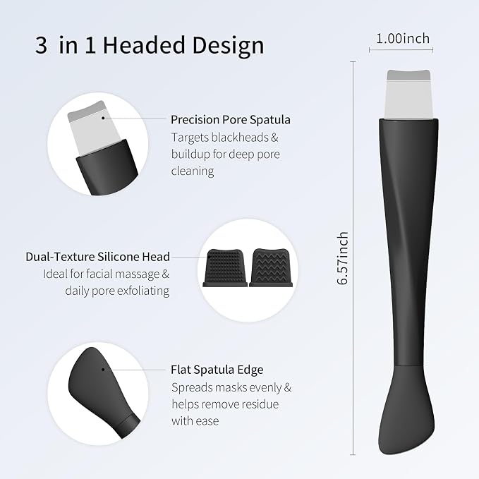 Blackhead Remover Tool, Stainless Steel Face Scraper, Skin Scrubber Face Spatula - Image 4