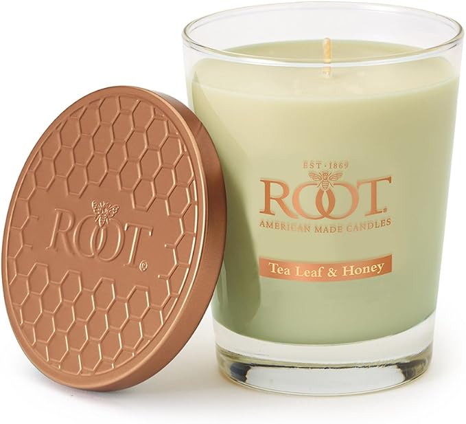 Root Candles Scented Candles Honeycomb Veriglass Premium Handcrafted Beeswax by RootCandles
