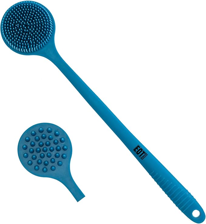 Bendable Long Handled Silicone Body Brush & Hair Scrubber by EOTWellness