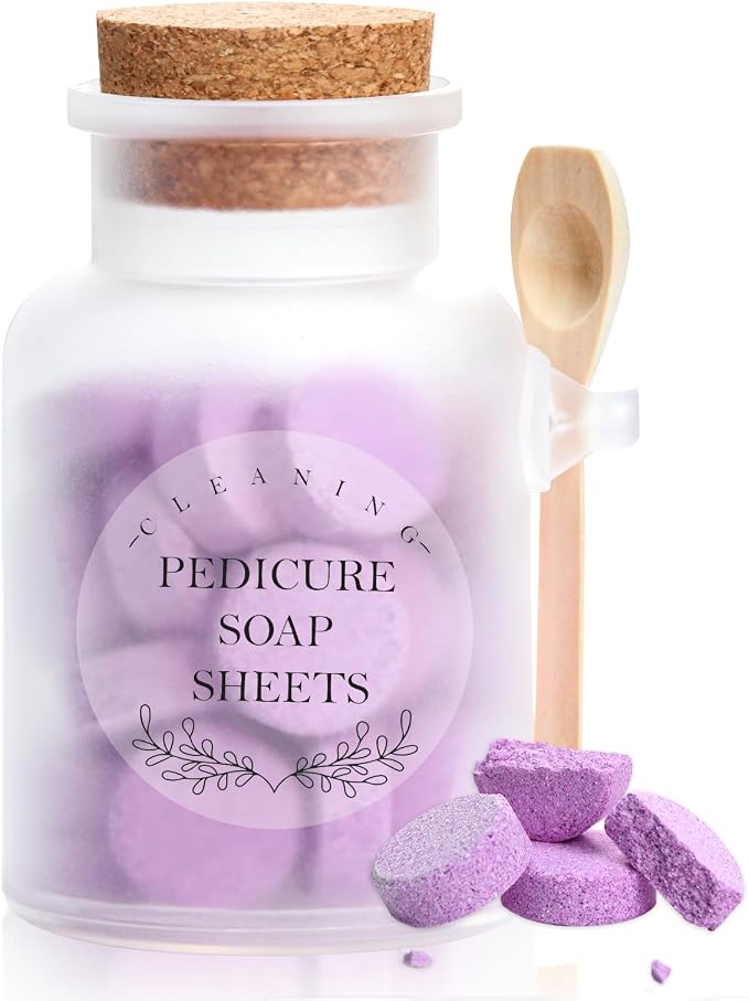 Pedicure Foot Spa Tablets 10 Oz Plastic Bath Salts Jar Foot Soak Tablets by DOSTATNI
