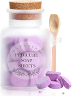 Pedicure Foot Spa Tablets 10 Oz Plastic Bath Salts Jar Foot Soak Tablets by DOSTATNI