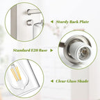 Set of 2 Wall Sconces for Bathroom, Brushed Nickel Vanity Light Fixtures - Image 7