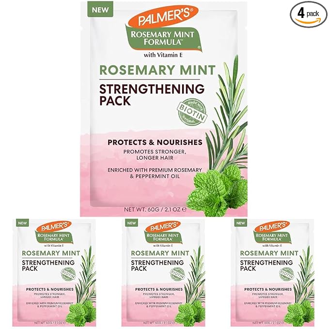 Palmer's Hair Mask, Rosemary Mint Strengthening Pack, 2.1 oz, Promotes Stronger by Palmers