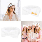 CIEHER 8 Pcs White Spa Headbands Bachelorette Party Favors - Image 6