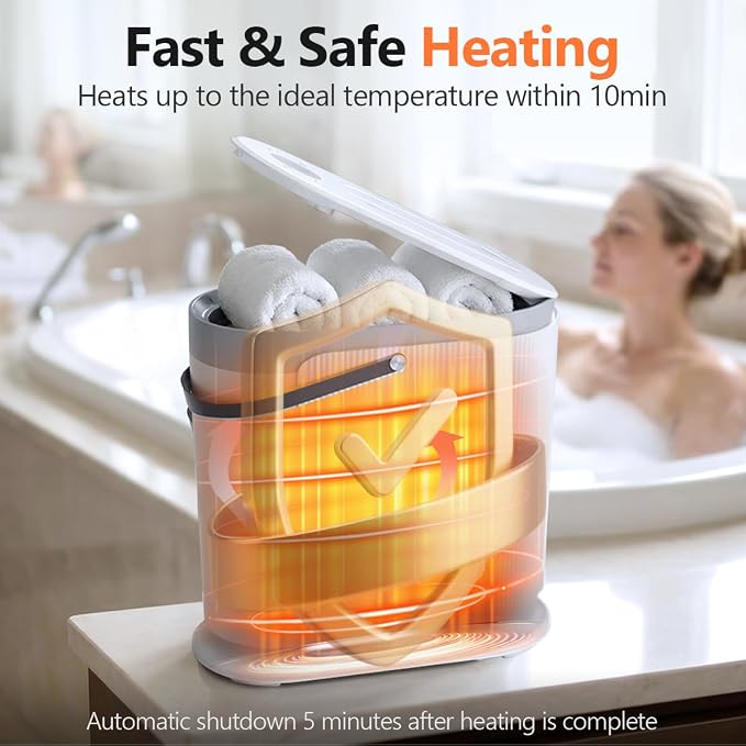 30L Large Towel Warmer, Rapid Dry & Heated 2 in 1 Towel Warmer Bucket - Image 4