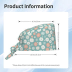 Scrub Cap for Women and Men Boho Black Leaf Pattern Adjustable Breathable - Image 3