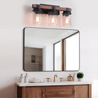 Farmhouse Vanity Light Fixtures, 3-Light Rustic Bathroom Lights Over Mirror - Image 7