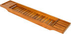 VaeFae Teak Bathtub Tray, Wooden Bath Caddy - Image 4