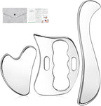 3-in-1 Stainless Steel Gua Sha Massage Tool Set, Muscle Scraper & IASTM Tools by CekPo