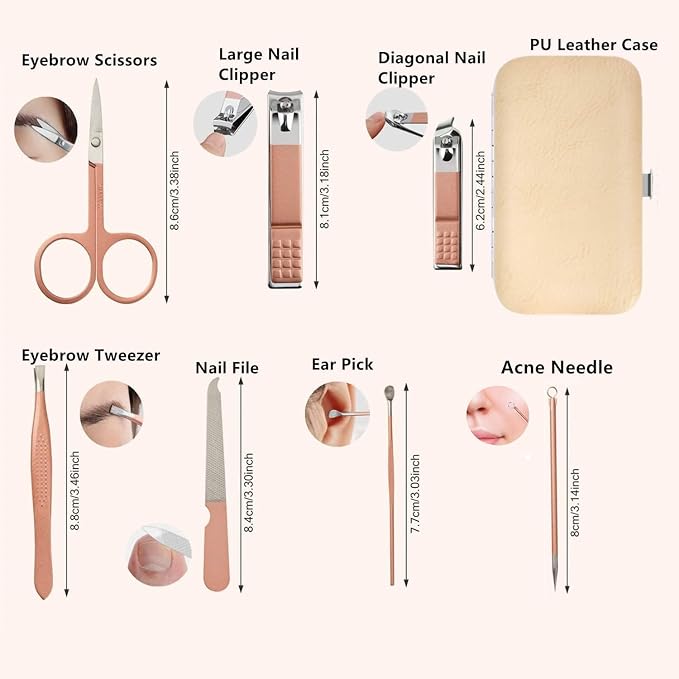 Manicure Set Women Men Nail Clipper Set Stainless Steel Toe Finger Nail - Image 4