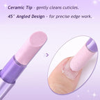 5PCS Cuticle Oil Pusher Pen Set, 2-in-1 Ceramic Cuticle Pushers - Image 3