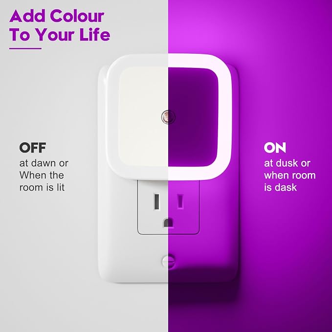 Sujeet Night Light, Night Lights Plug into Wall 4-Pack, Dusk to Dawn Night Lamp - Image 2