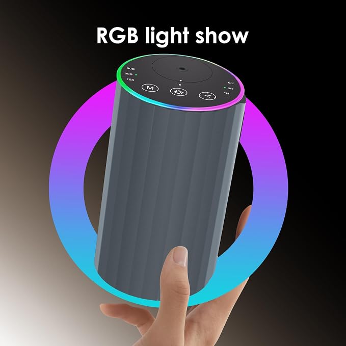 Waterless Essential Oil Diffuser, 7 Colors LED Light, Battery Powered Mini - Image 4