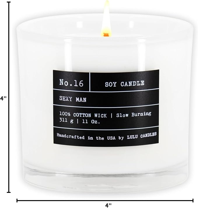 Lulu Candles | Sexy Man| Luxury Scented Soy Jar Candle | Hand Poured in The USA - Image 2