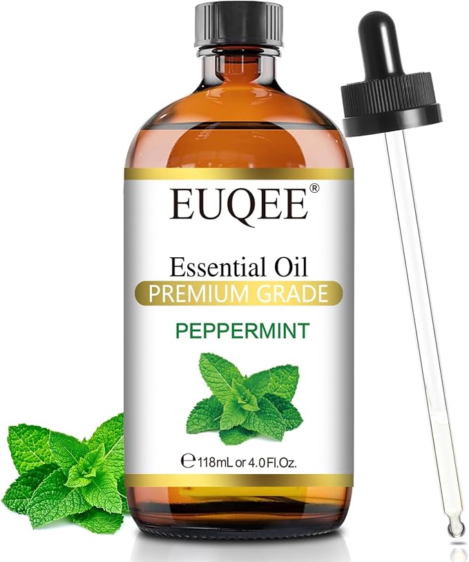 EUQEE Peppermint Essential Oil 118 ml Pure Peppermint Oil by EUQEE