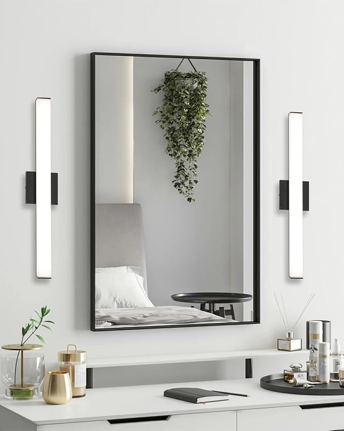 LED Bathroom Vanity Light Fixtures 24in Matte Black, Dimmable18W 4000K Natural - Image 5