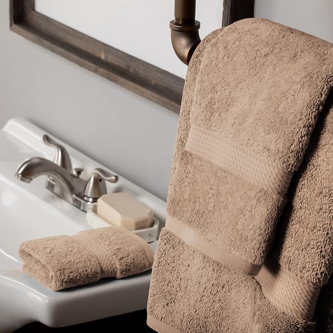 SUPERIOR Egyptian Cotton Pile 3 Piece Towel Set, Includes 1 Bath, 1 Hand - Image 7