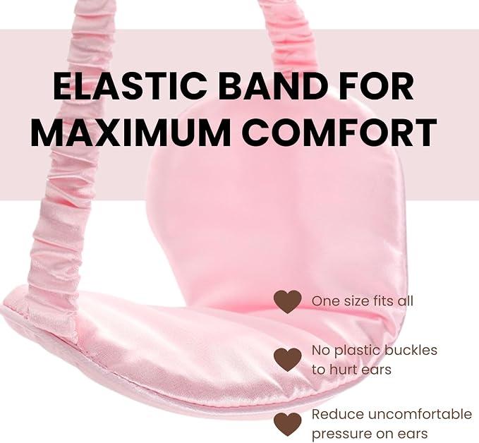 Silk Satin Sleeping Eye Mask, Soft Breathable Blackout Eyeshade Eye Cover - Image 5