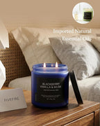 BlackBerry Vanilla Musk Home Scented Candles, 13oz Organic Soy Wax, 76-Hour - Image 6