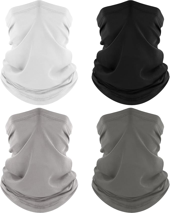 ROXUN 4 Pack Neck Gaiter, Cooling Breathable Face Mask UV Protection Scarf by Roxun