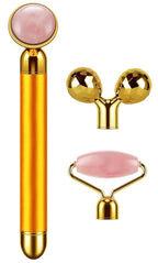 3-IN-1 Electric Jade Roller 3D Roller Facial Roller & Face Massager - Image 3