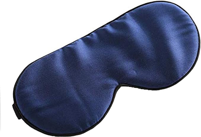 Silk Eye Mask with Adjustable Strap, Satin Blackout Sleeping Mask by spacepower