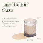 LA JOLIE MUSE Linen Cotton Oasis Scented Candle - Image 5
