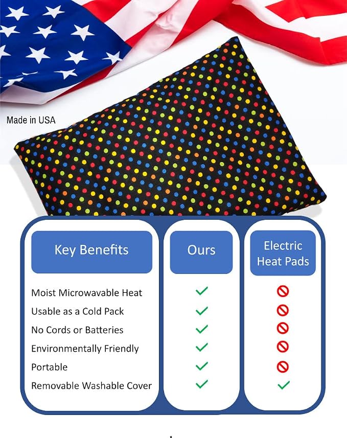 Microwavable Corn Filled Heating Pad and Cold Pack/Washable 100% Cotton Cover - Image 6