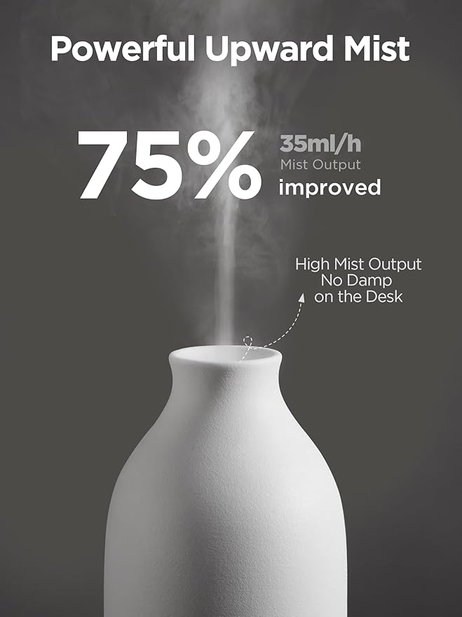 InnoGear Essential Oil Diffuser, 150ml Ceramic Stone Diffuser Handcrafted - Image 2