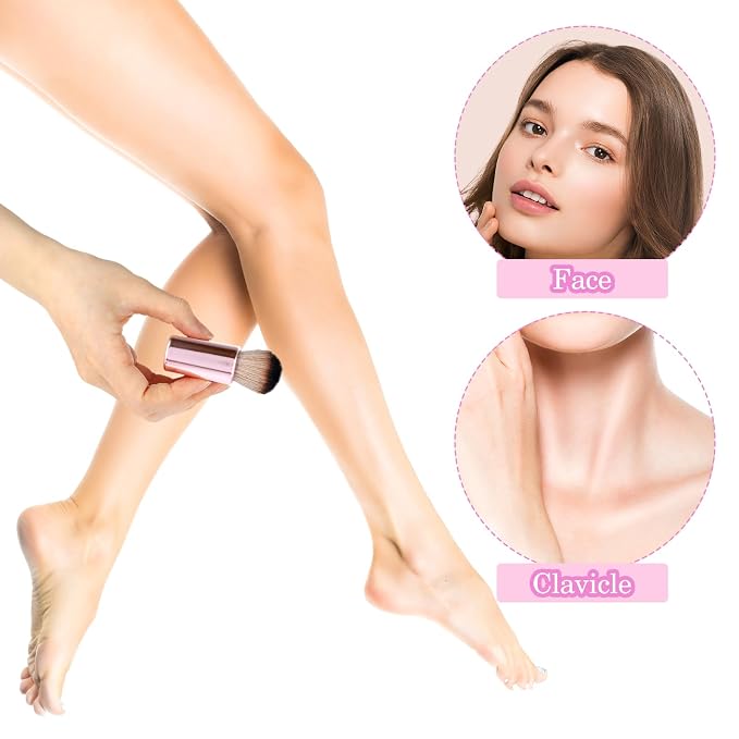 Soft Body Makeup Brush Portable Self Tanning Brush Self Tanner Face & Body - Image 5