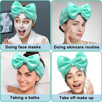 Shintop Sweet Super Soft Caroset Polka Dots Wash Cosmetic Headband Hairlace - Image 7