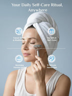 Rena Chris Gua Sha and Face Roller Set: Anti-Breakage Stainless Steel Roller - Image 7