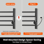 4 Bars Towel Warmer Rack, Electric Wall Mounted Heated Towel Rack - Image 4