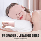 YIVIEW Sleep Mask for Side Sleeper, Complete Light Blocking 3D Pink Sleeping - Image 2