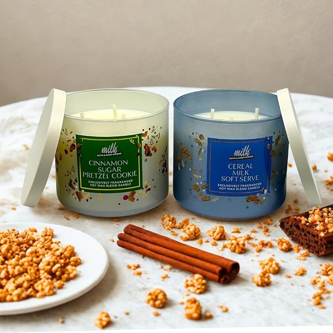 Bath & Body Works Milk BAR Collection Holiday Dessert Scents 3-Wick Scented - Image 3