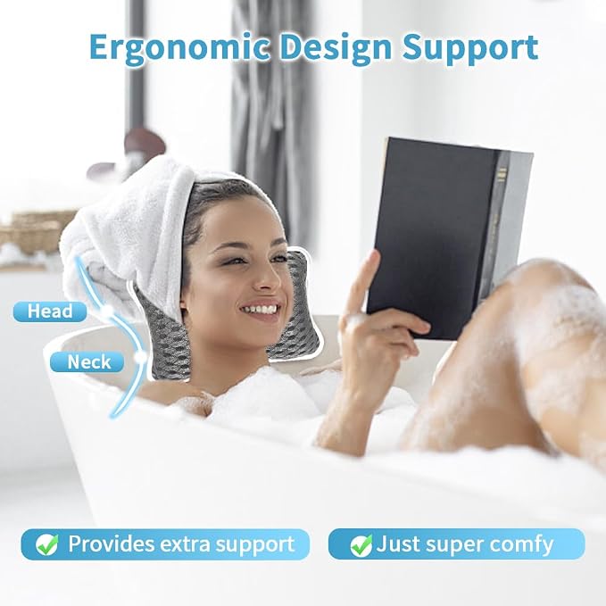Luxury Bath Pillows for Tub, Slip Resistant Waterproof Bath Pillows for Tub - Image 2