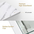 BarberPub Glass Top Wall Mount Station, Beauty Barber Spa Storage Cabinet - Image 8