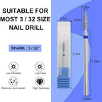 Cuticle Nail Drill Bit, Nail Drill Bits Professional Diamond Bits - Image 2