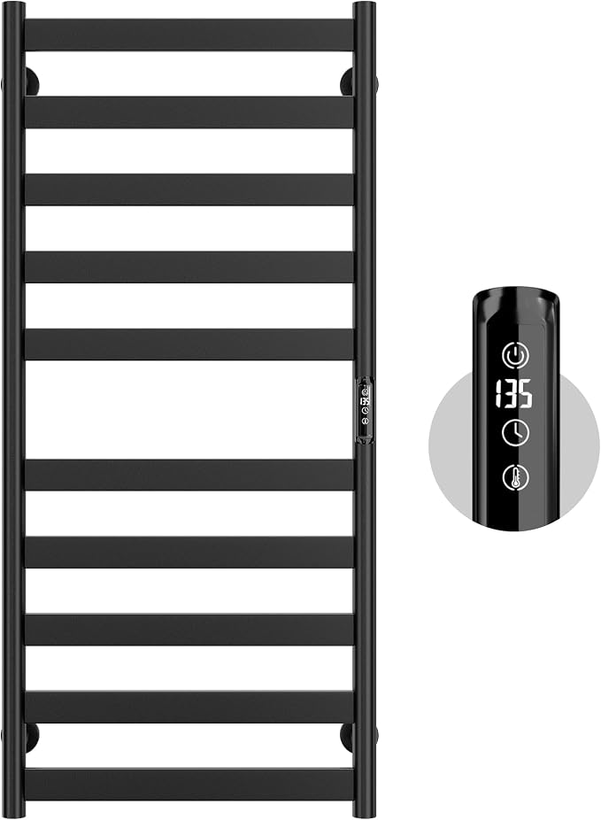 Electric Towel Warmer Rack, 10-Bar Stainless Steel Heated Tower Rack by Unknown