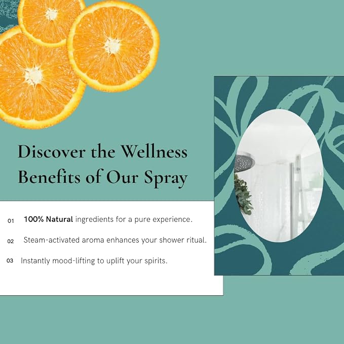 100% Pure Eucalyptus and Orange Oil Shower Spray- 2oz Natural Mist - Image 7