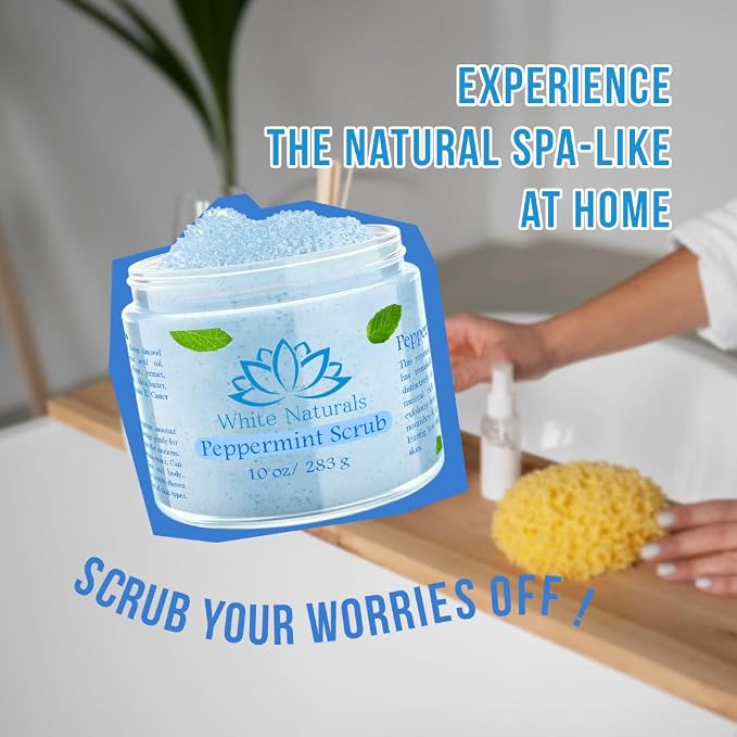Pure Peppermint Scrub, Moisturizing and Exfoliating Face & Body Scrub, Organic - Image 3