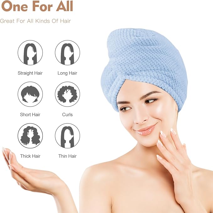 OEAGO Microfiber Hair Towel for Women: Gifts for Teen Girls Kids Girlfriends - Image 2