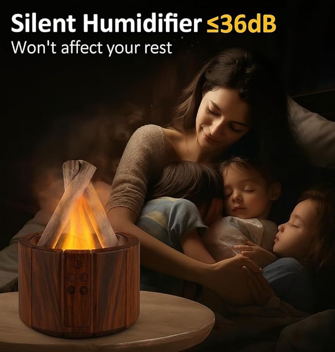 Campfire Flame Diffuser for Essential Oils, 250ml Ultrasonic Cool Mist - Image 3