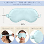 Silk Sleep Mask, Eye Mask for Sleep Women Men, Mulberry Sleeping Mask - Image 2